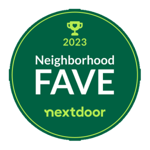 Nextdoor Neighborhood Fave 2023 award badge