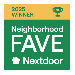 Nextdoor Neighborhood Fave 2025 award badge