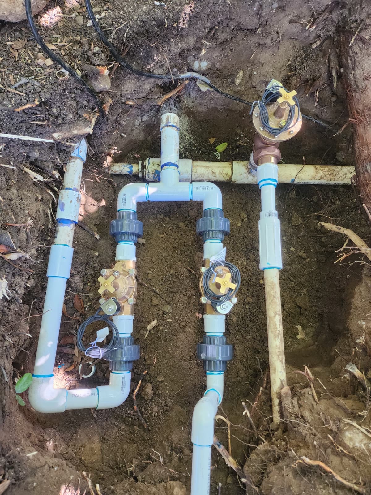 Valve replacement with schedule 80 unions - Evergreen Sprinklers
